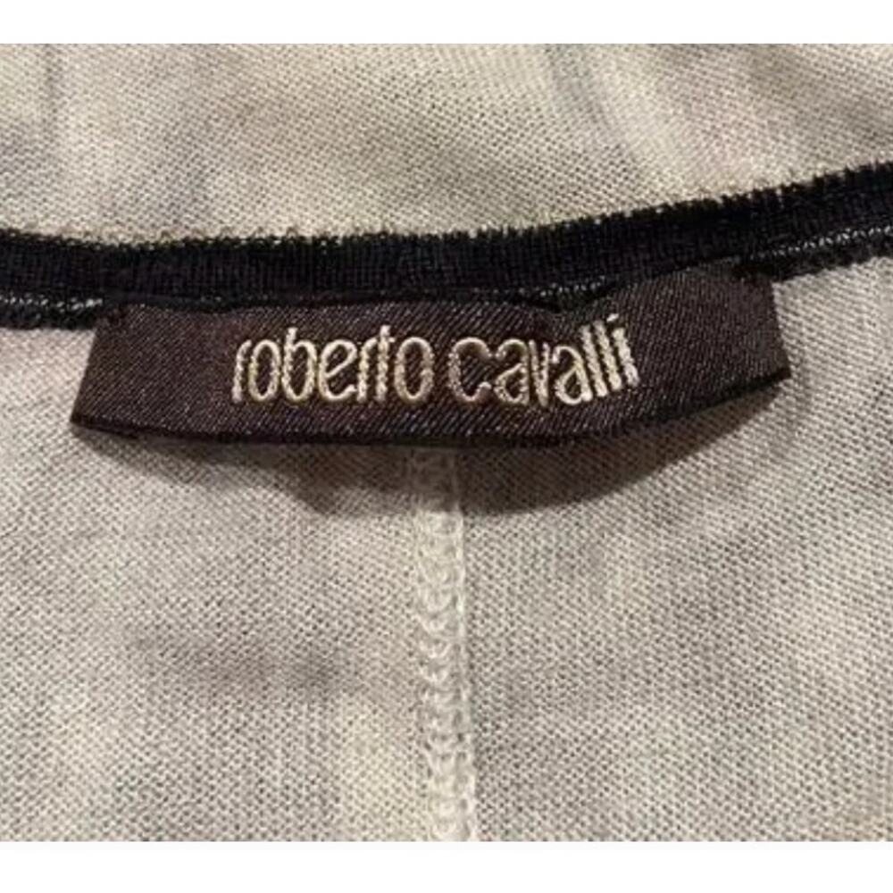 Roberto Cavalli Animal Leopard Print Cardigan Silk Cashmere IT 42 US 6 Luxury - Picture 2 of 14
